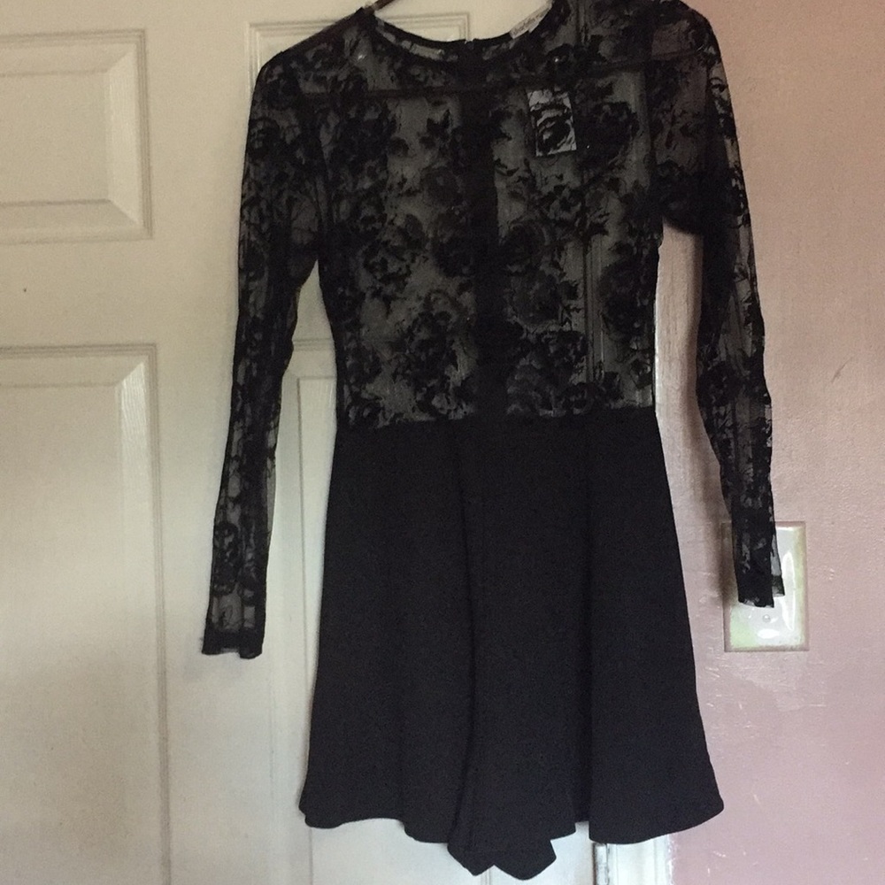 NEW Black lace romper - Picture 2 of 5